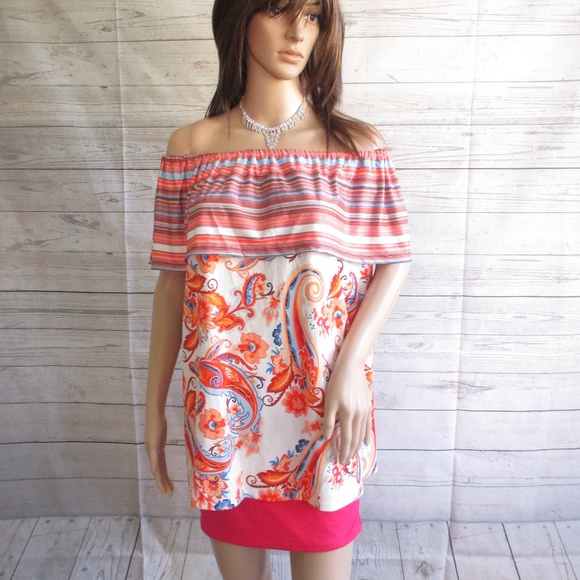NWT - MELY NY on/off shoulder top - sz M - $89.00 - Picture 1 of 4